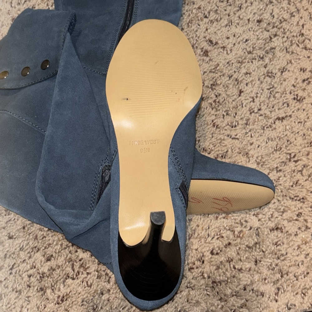 Nine West Over the Knee Blue Boots size 9.5 - Picture 3 of 6